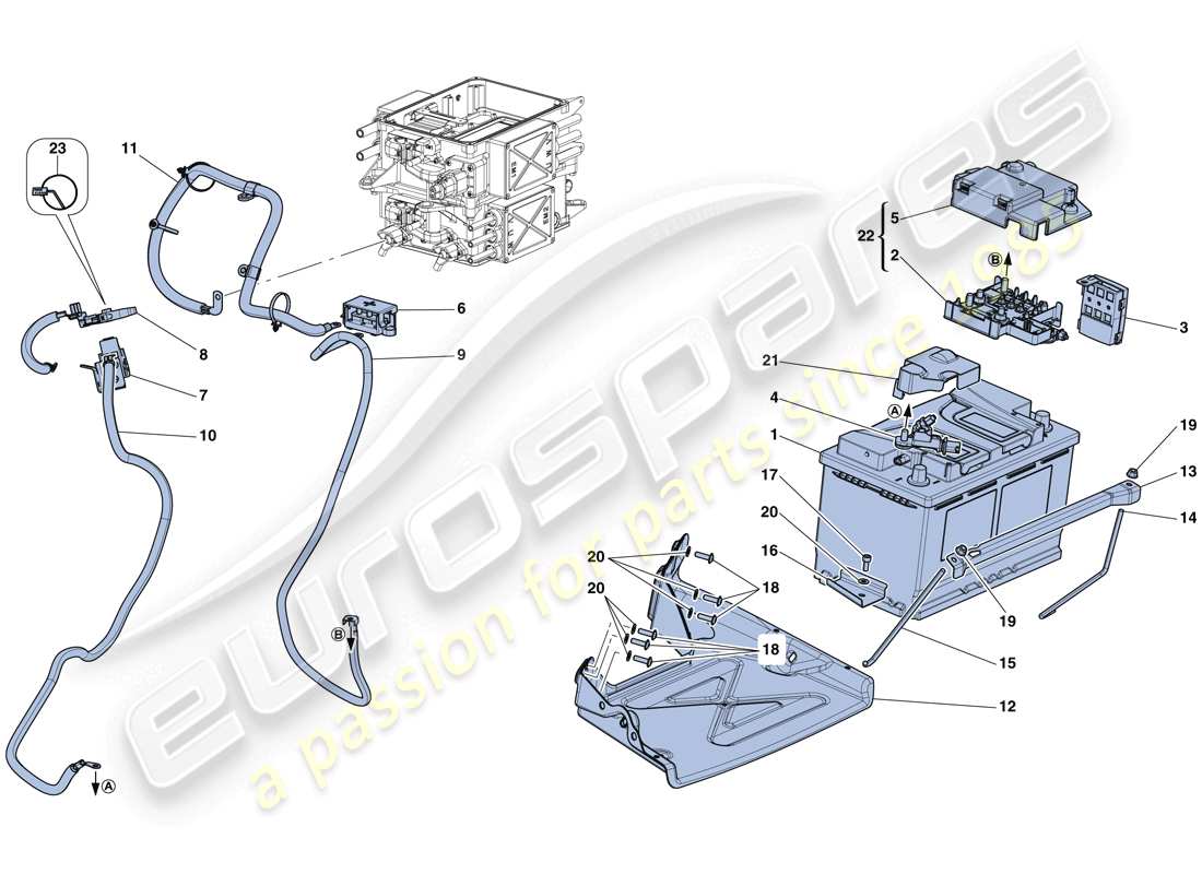 a part diagram from the ferrari laferrari aperta (europe) parts catalogue