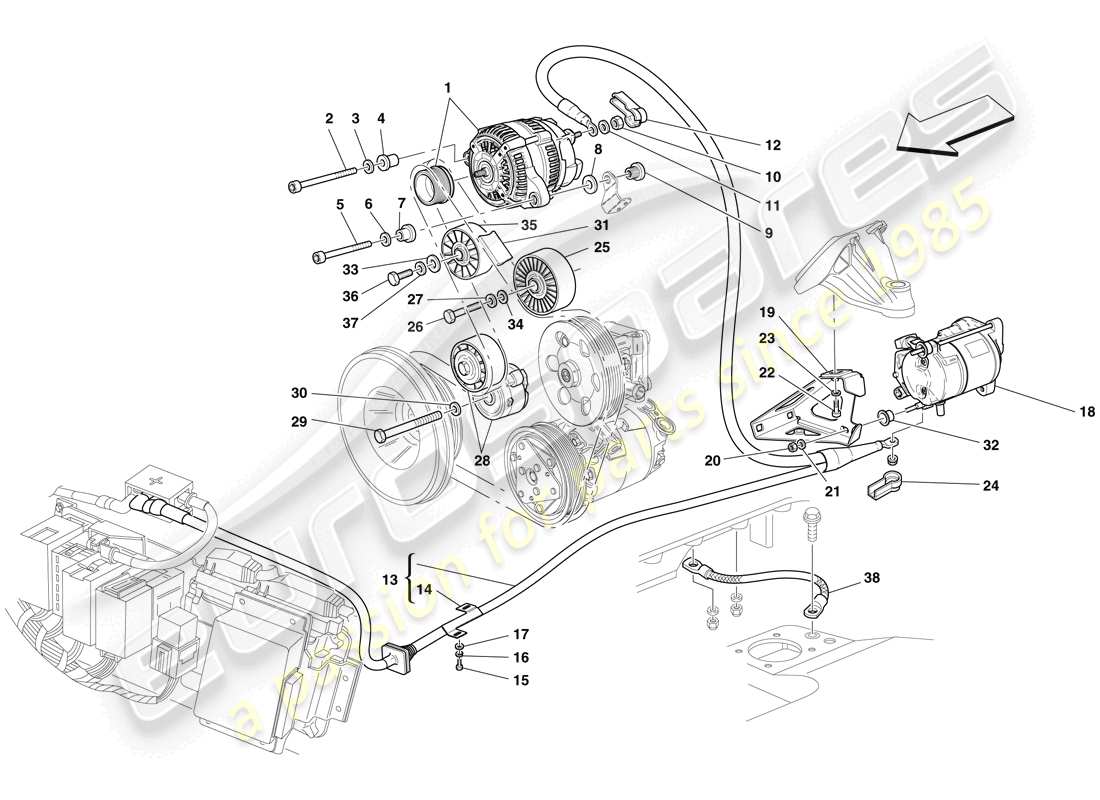 a part diagram from the ferrari 430 parts catalogue