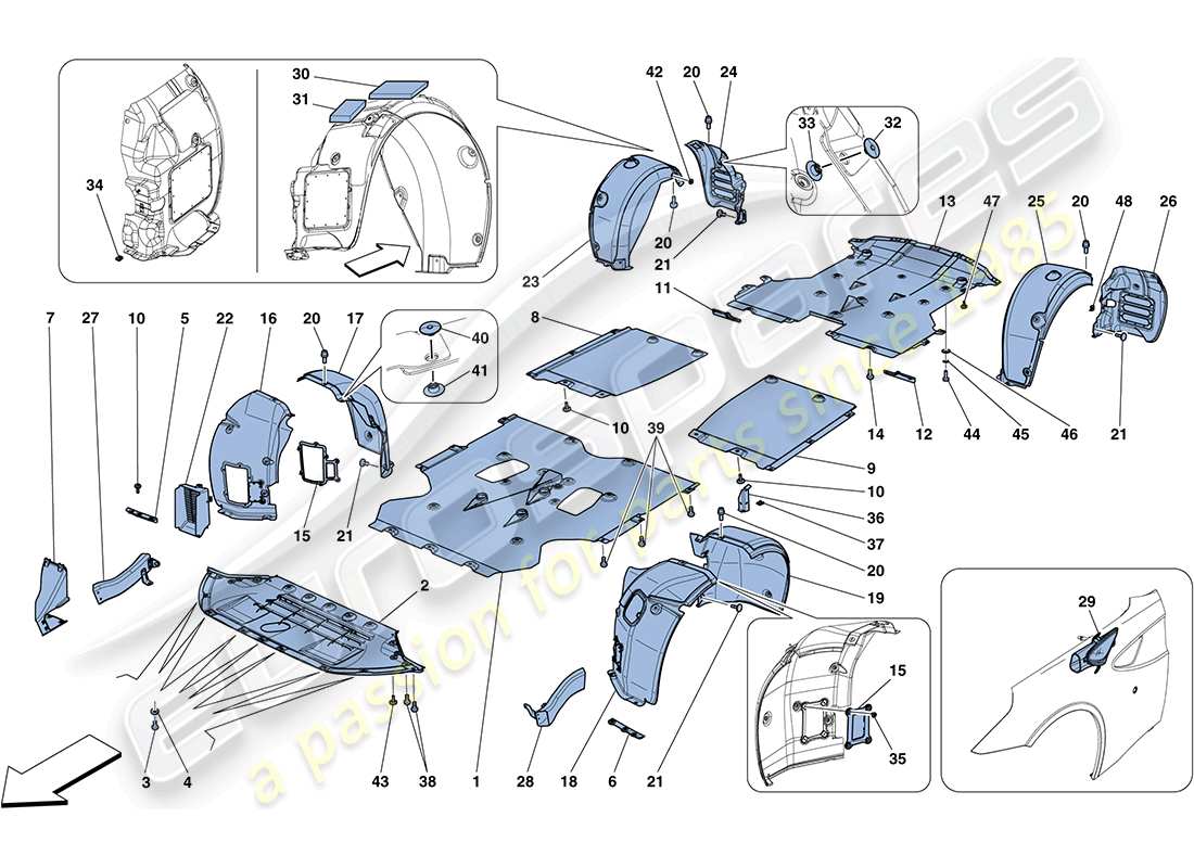 a part diagram from the ferrari ff (europe) parts catalogue