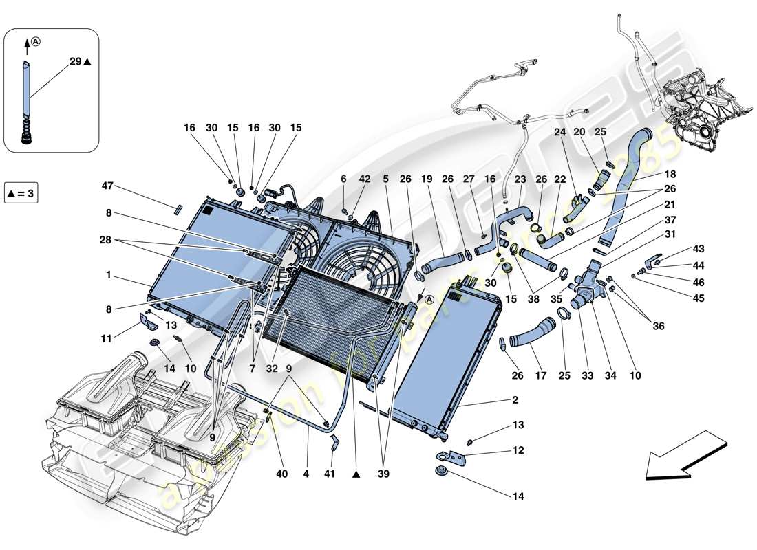 a part diagram from the ferrari gtc4 parts catalogue