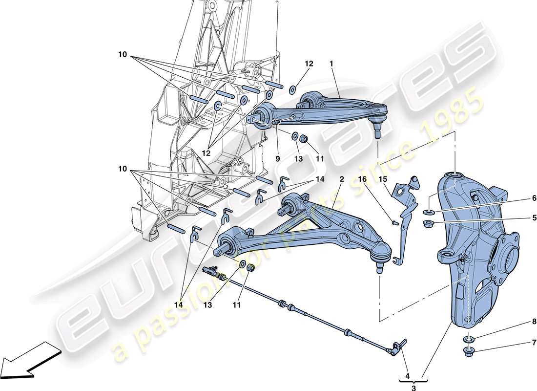 a part diagram from the ferrari ff (rhd) parts catalogue