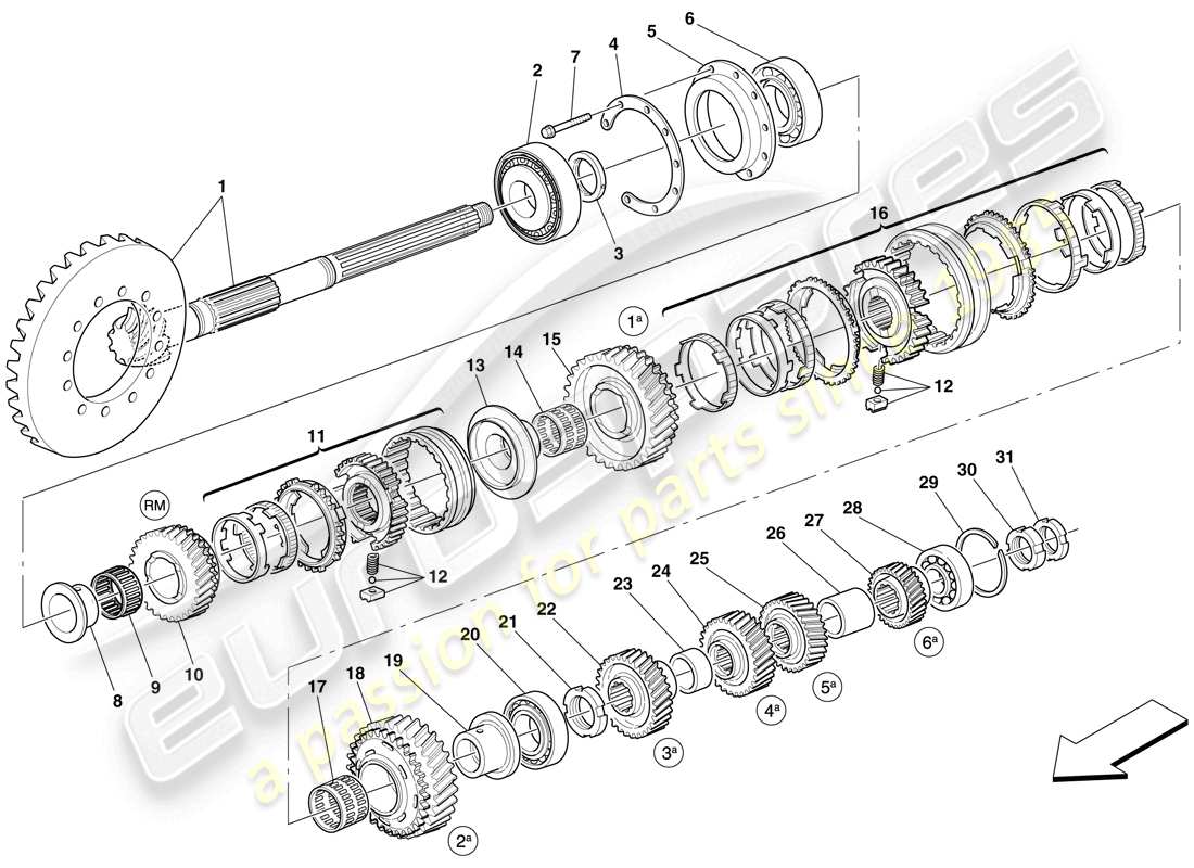 a part diagram from the maserati mc12 parts catalogue