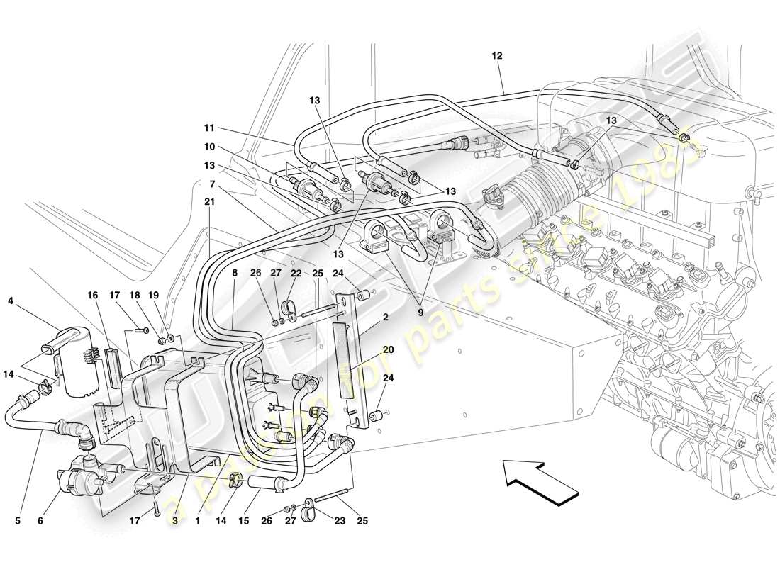 a part diagram from the maserati mc12 parts catalogue