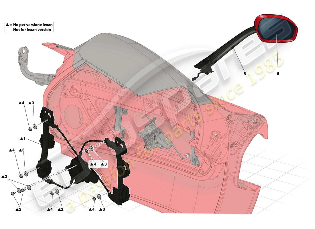 a part diagram from the ferrari laferrari parts catalogue