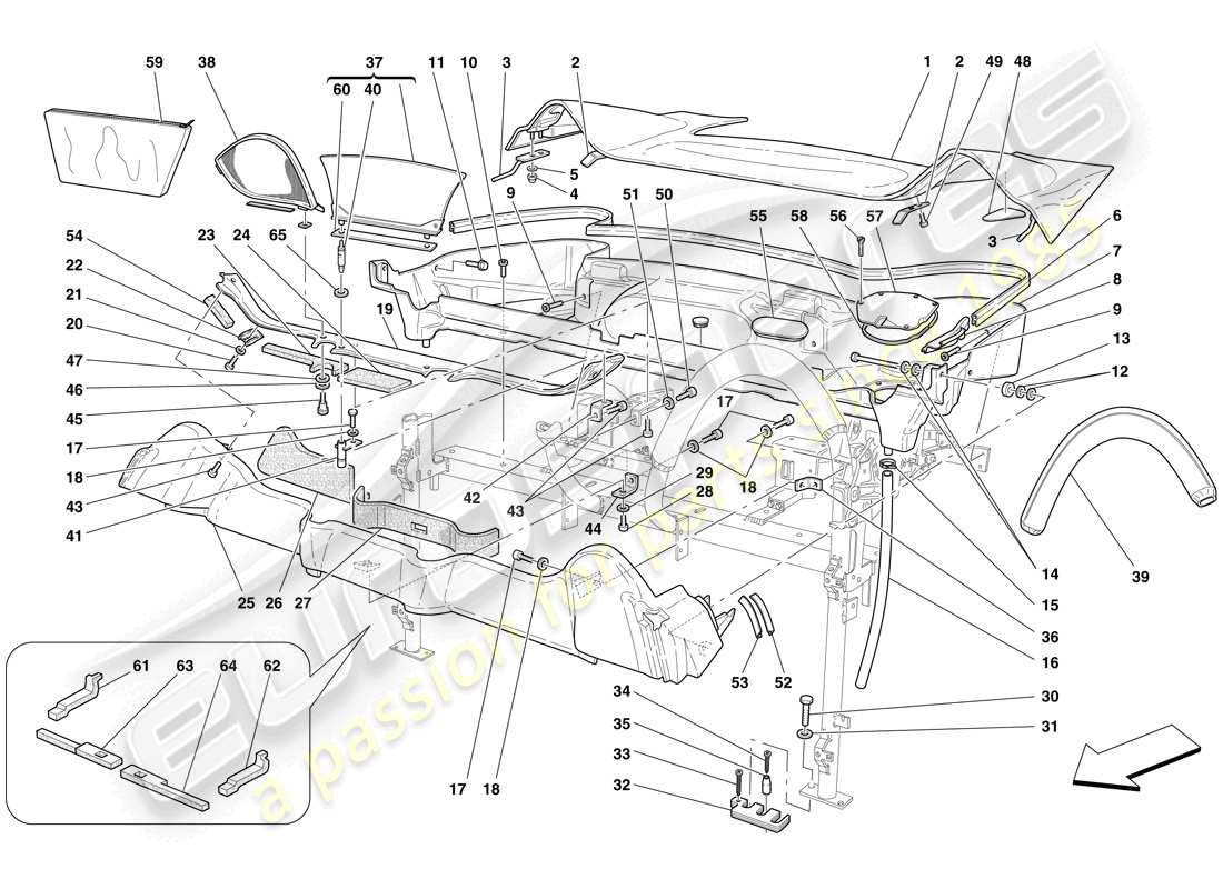 a part diagram from the ferrari 430 parts catalogue