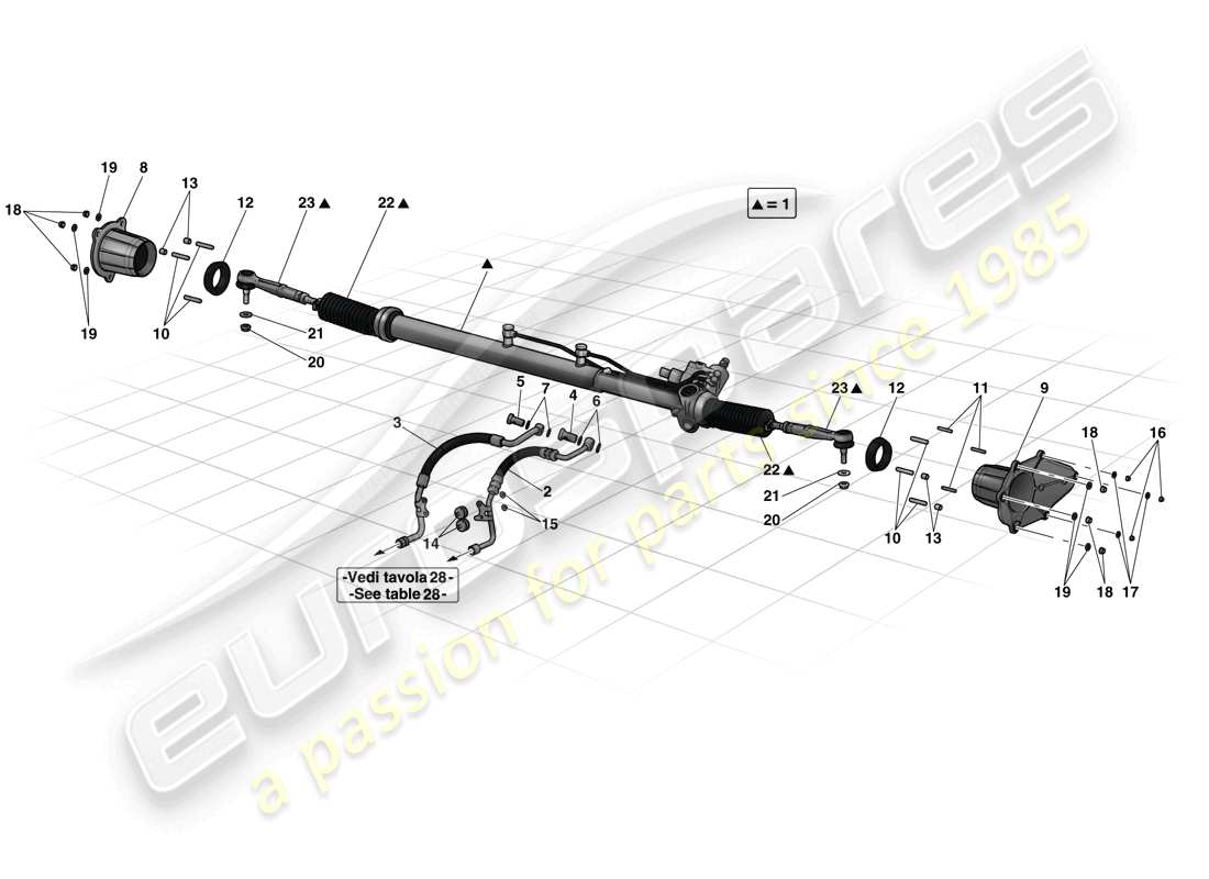 ferrari laferrari (usa) hydraulic power steering box parts diagram