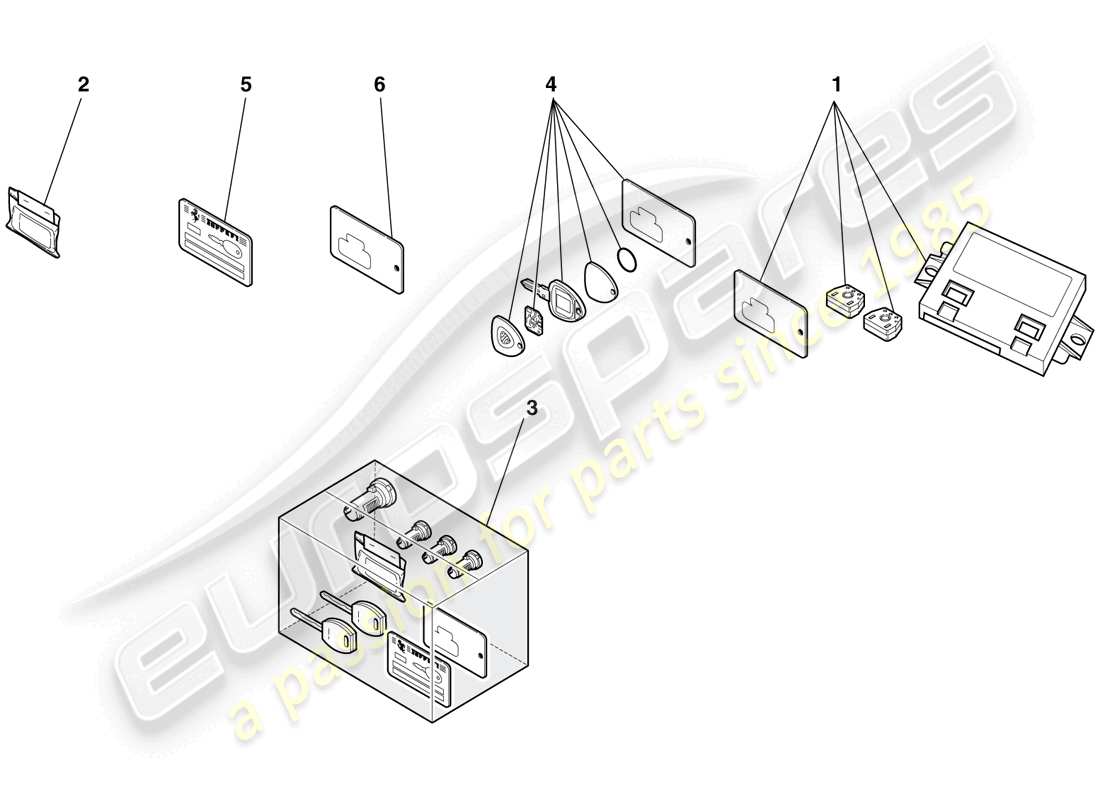 ferrari f430 spider (rhd) immobiliser kit parts diagram