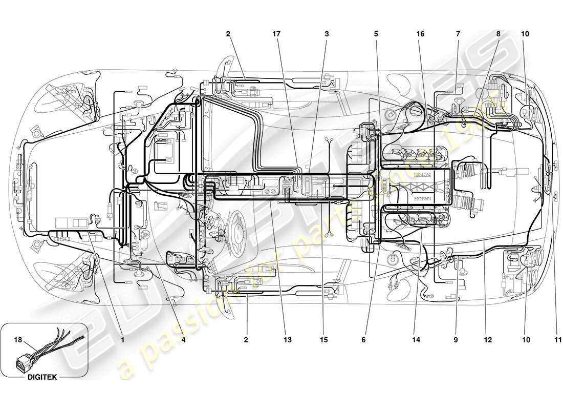 ferrari f430 coupe (europe) electrical system parts diagram