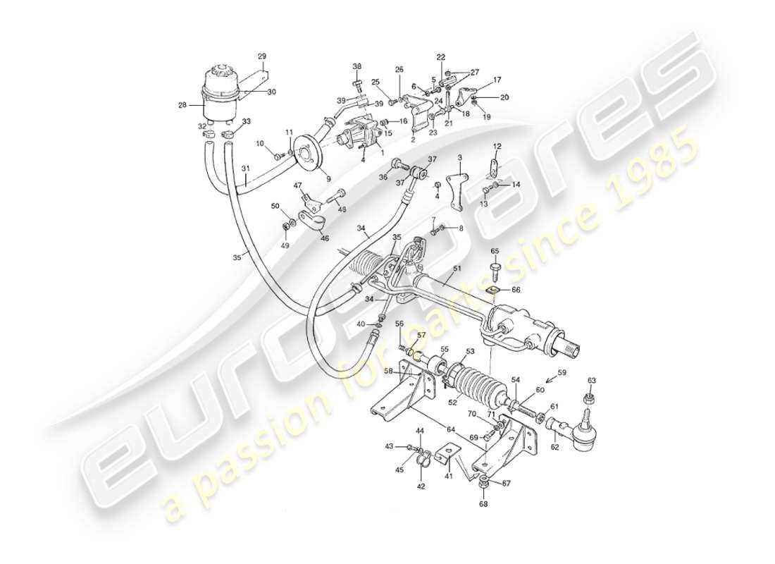 aston martin v8 virage (2000) power steering part diagram