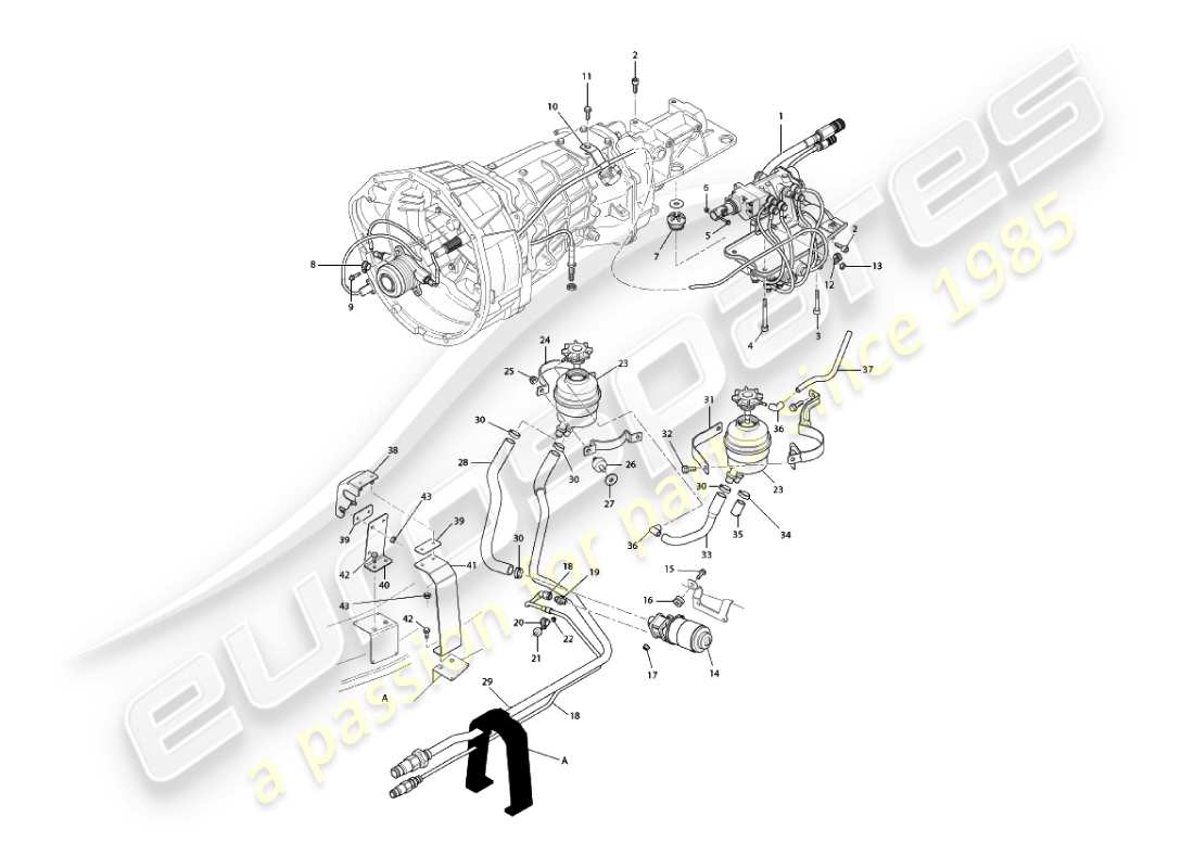 aston martin vanquish (2005) asm hydraulic system part diagram