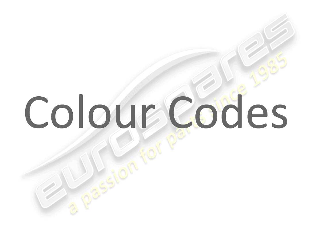ferrari f12 tdf (rhd) colour codes parts diagram