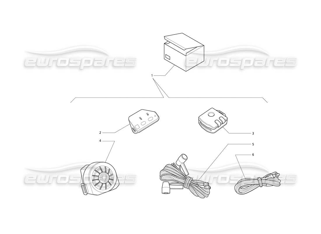 maserati qtp. 3.2 v8 (1999) anti theft system part diagram