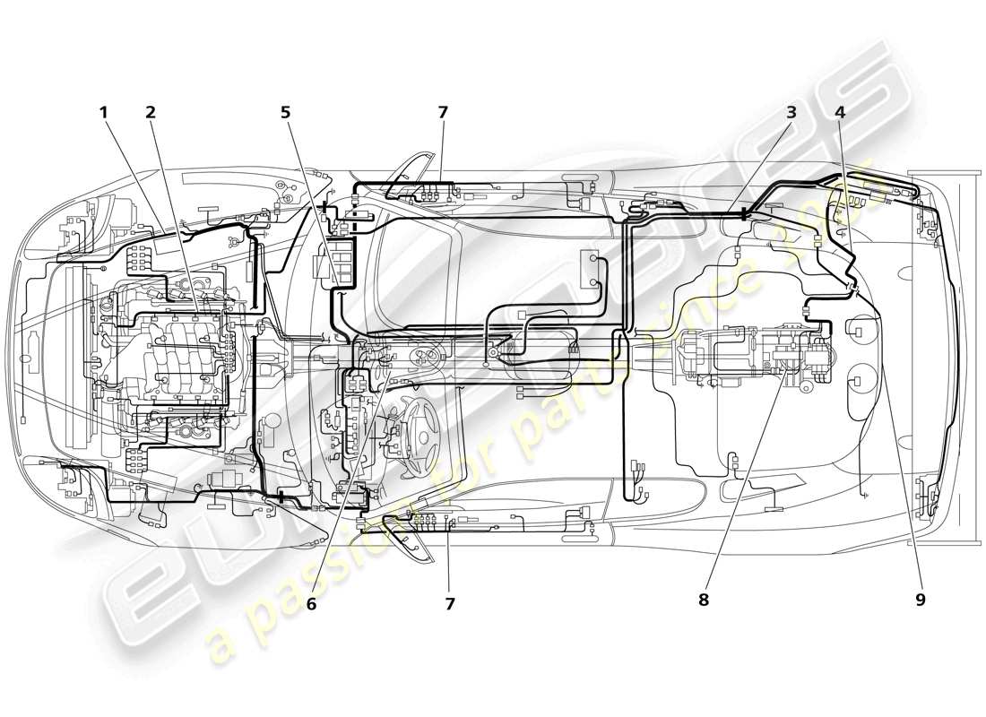 maserati trofeo electrical system parts diagram