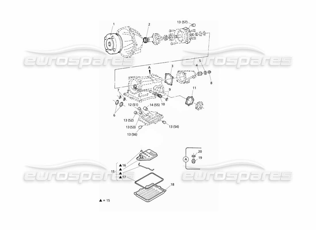 maserati qtp v6 evoluzione automatic transmission internal parts parts diagram