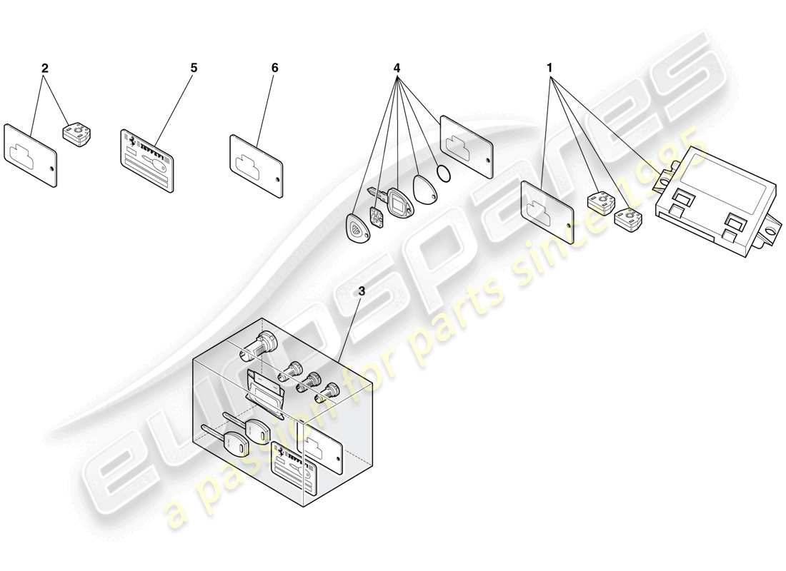 ferrari f430 scuderia (usa) immobiliser kit parts diagram