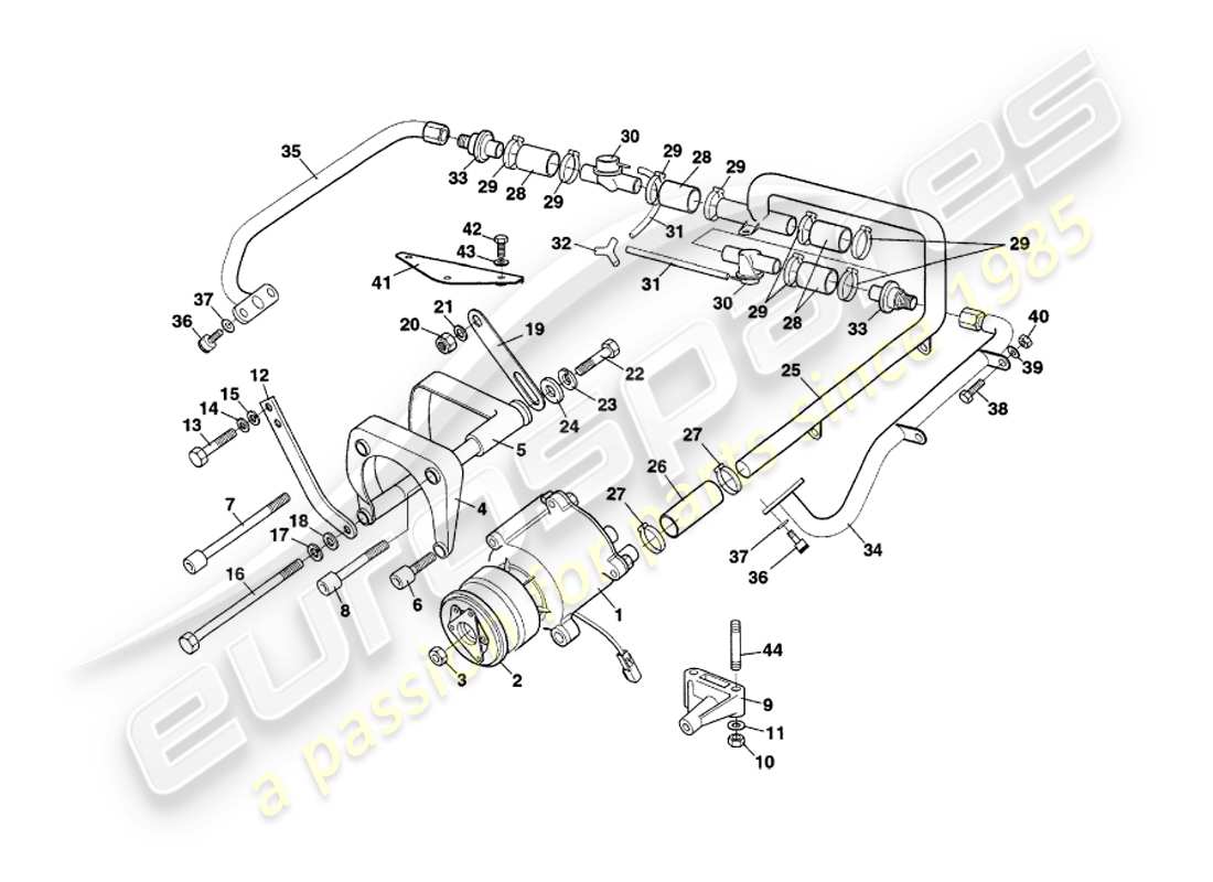 aston martin v8 coupe (1999) secondary air injection system part diagram