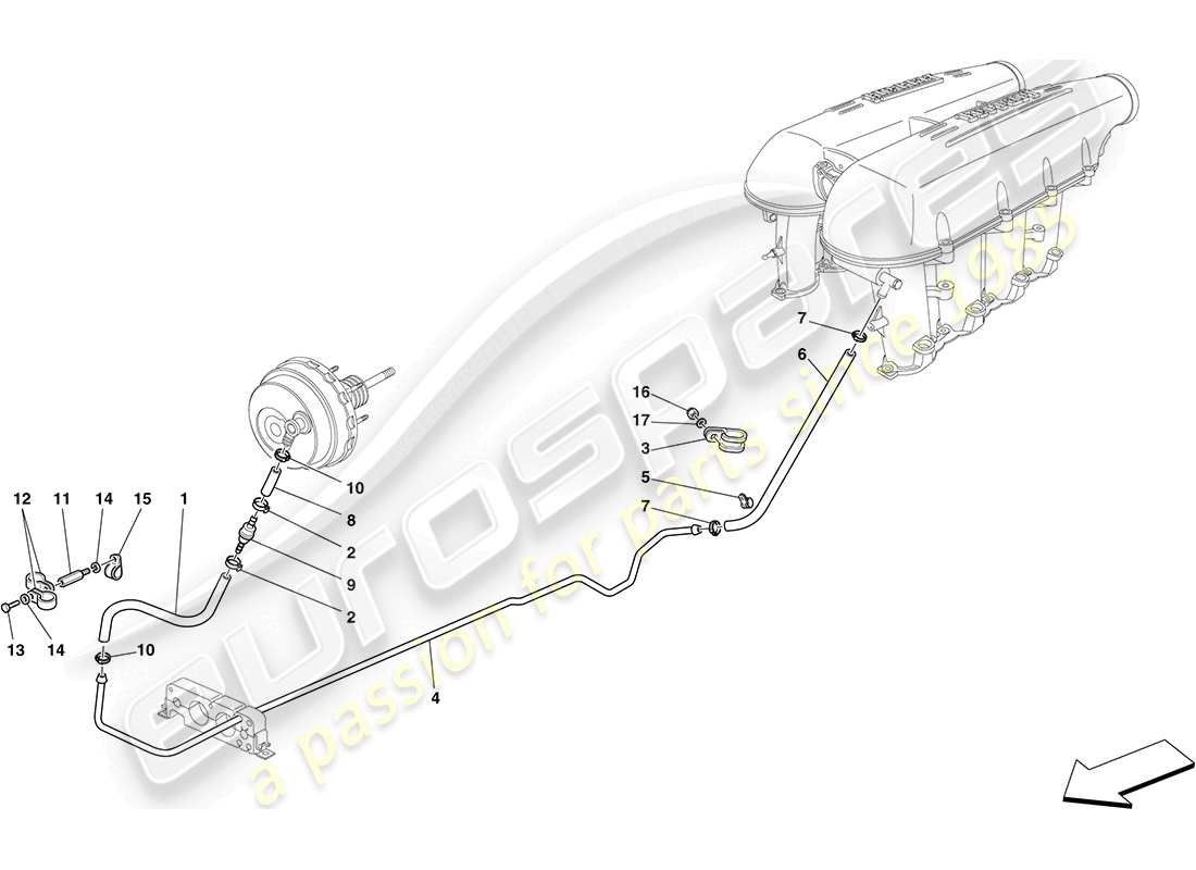 ferrari f430 coupe (europe) power steering system part diagram