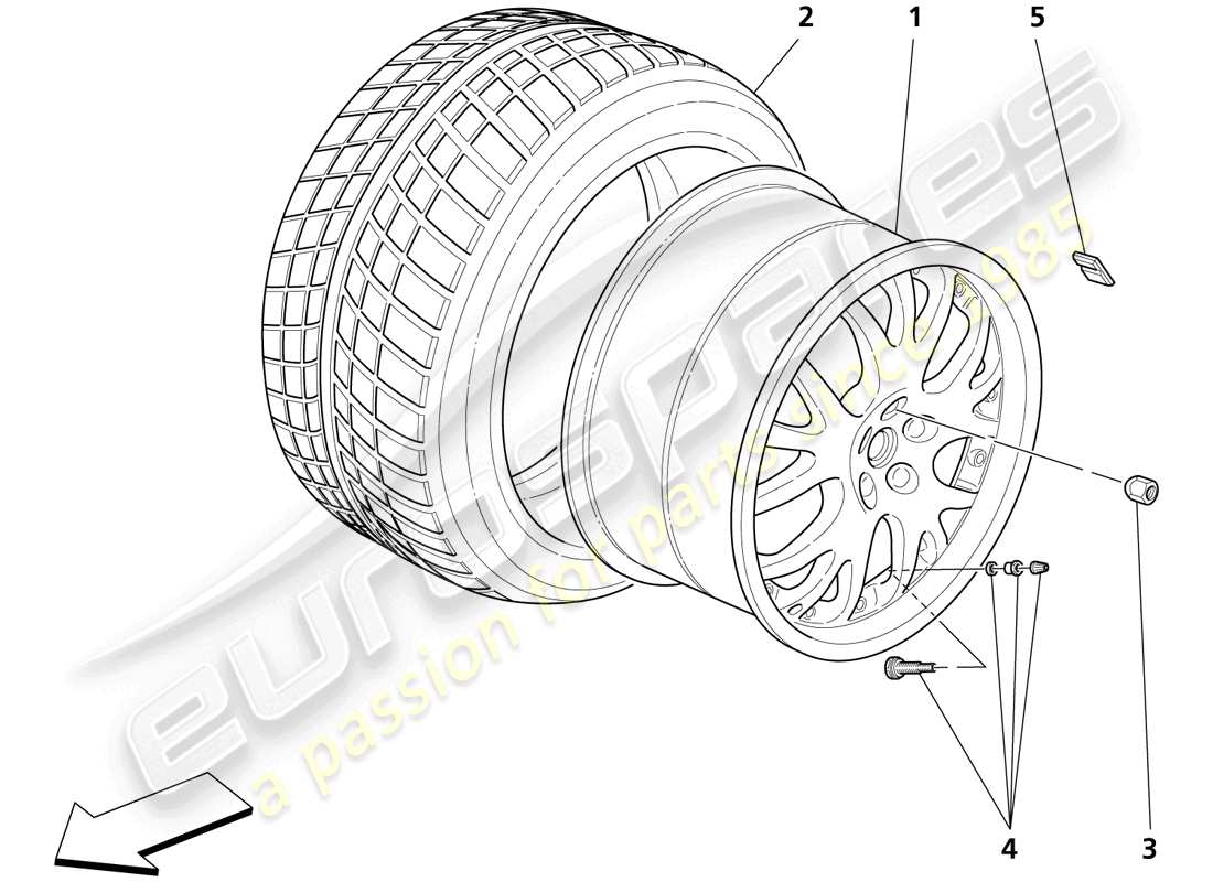 maserati trofeo wheels parts diagram