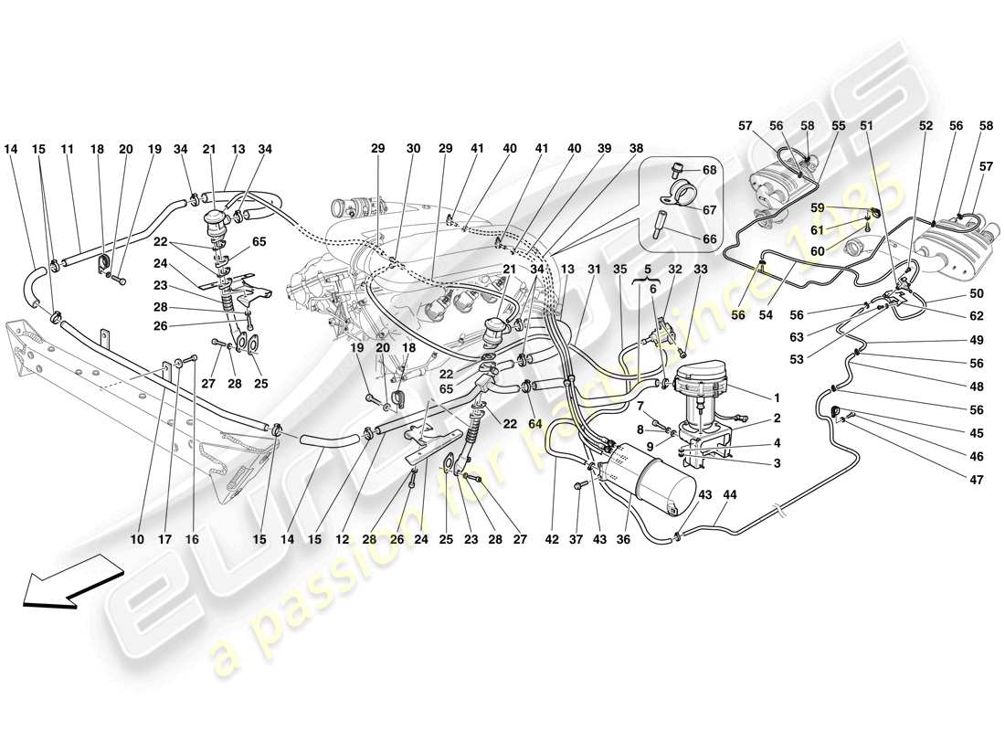 ferrari 599 sa aperta (europe) secondary air system parts diagram