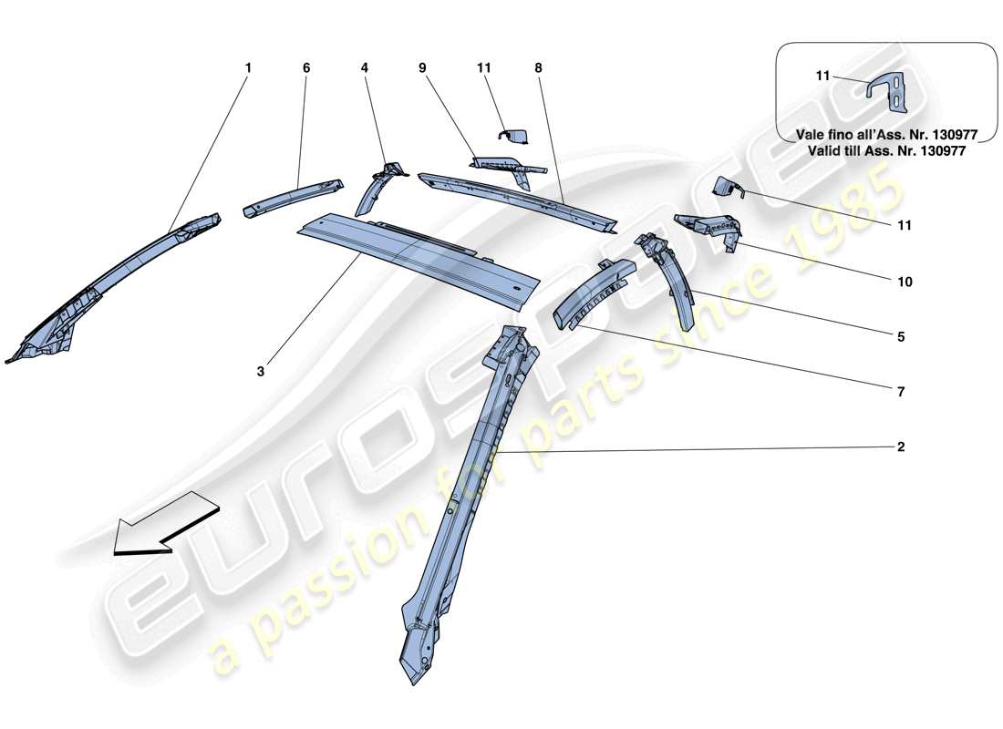 ferrari f12 tdf (europe) greenhouse parts diagram