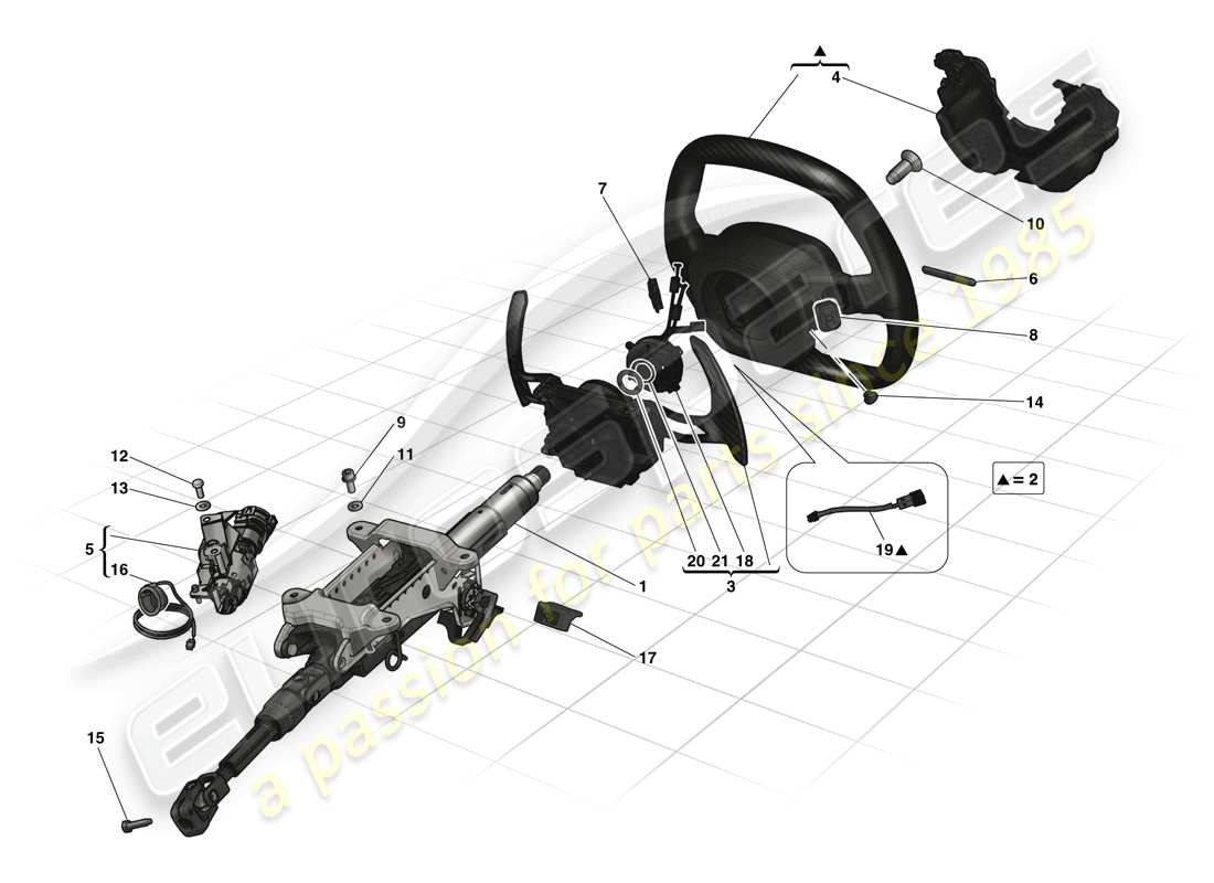 ferrari laferrari (usa) steering control parts diagram