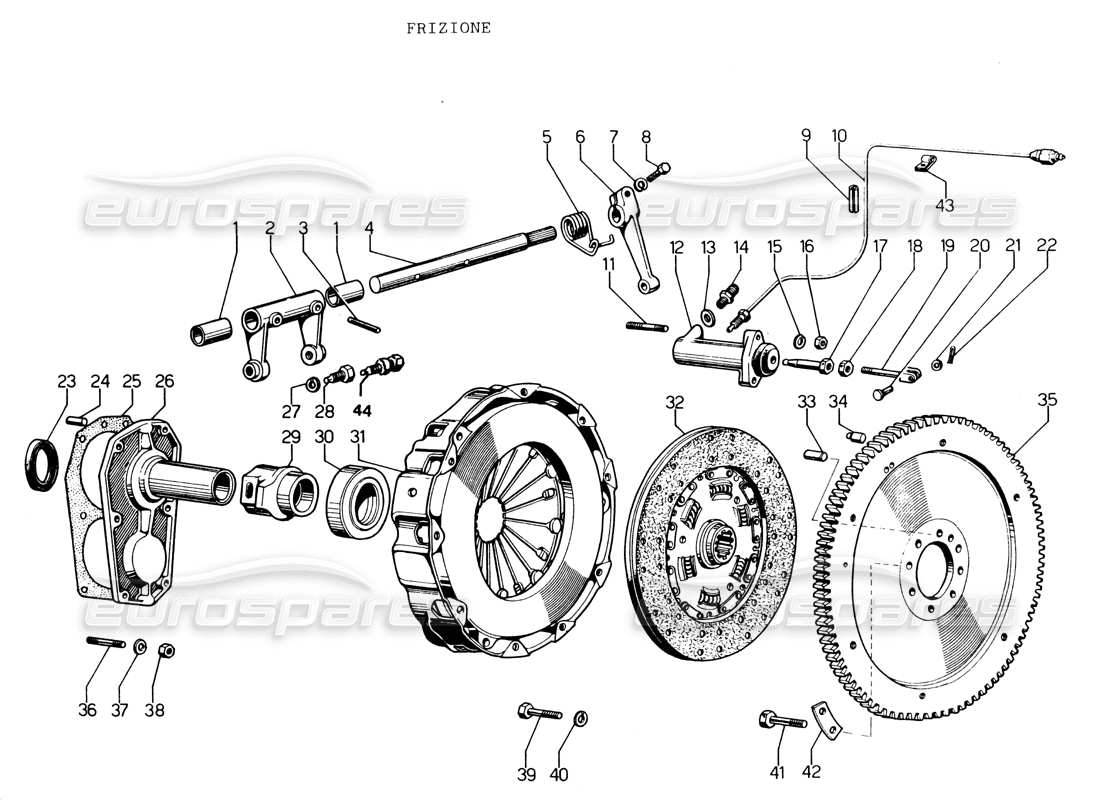 lamborghini espada clutch parts diagram