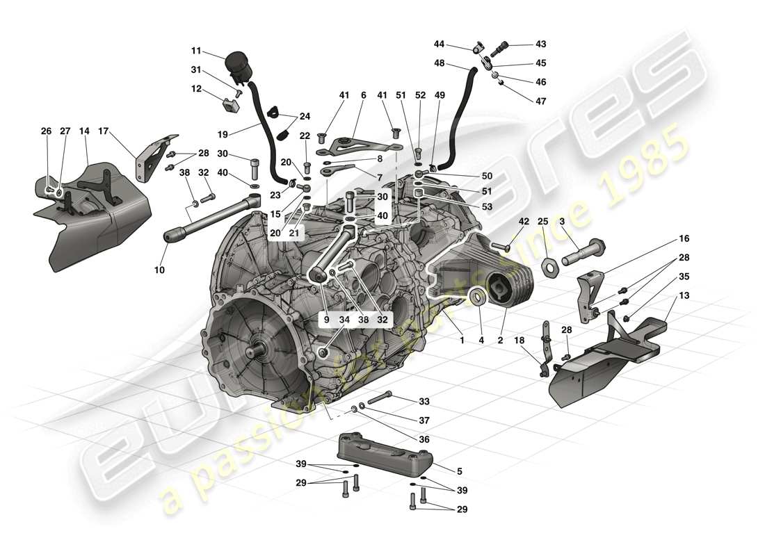 ferrari laferrari (usa) complete gearbox parts diagram