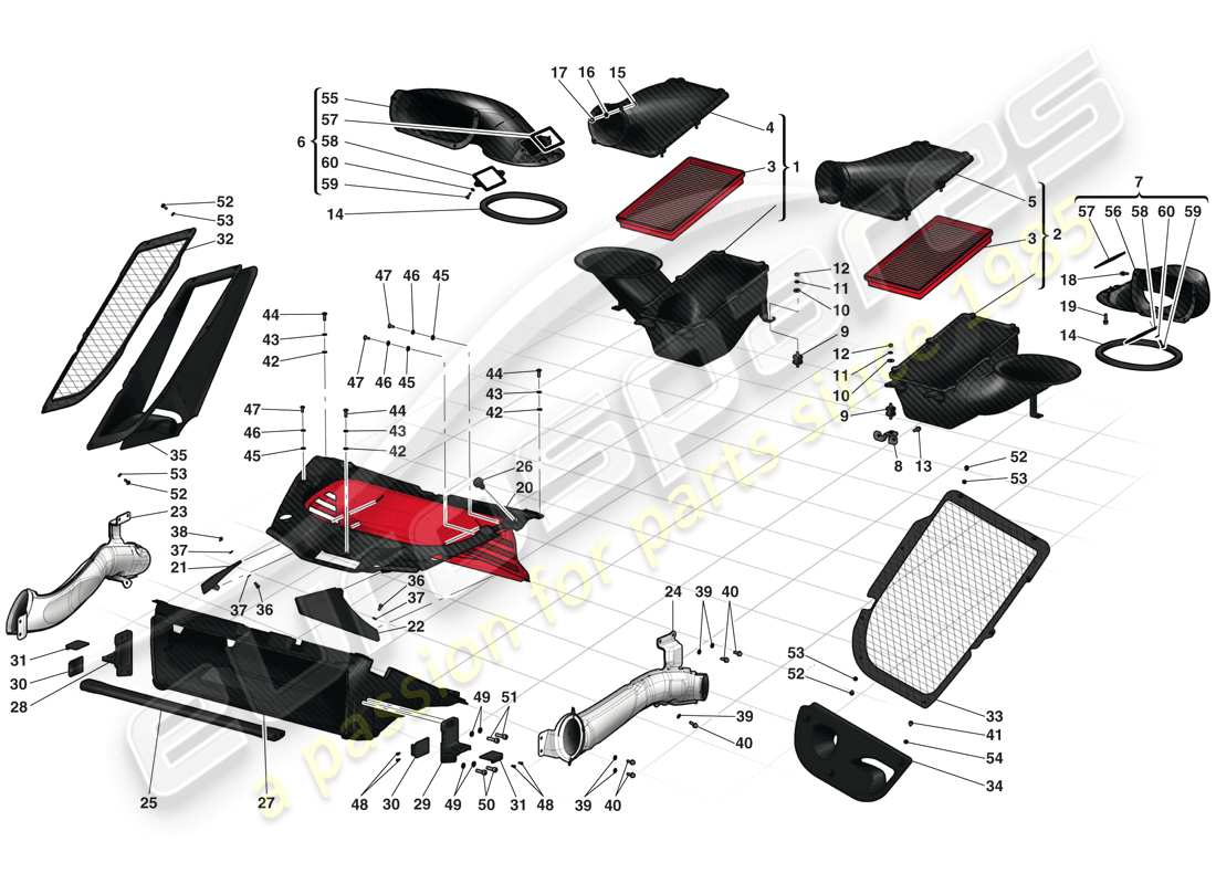 ferrari laferrari (usa) air intakes parts diagram