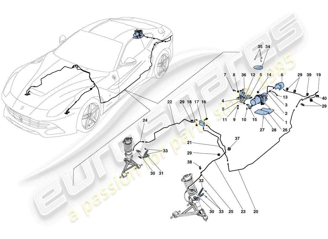 ferrari f12 berlinetta (europe) vehicle lift system parts diagram