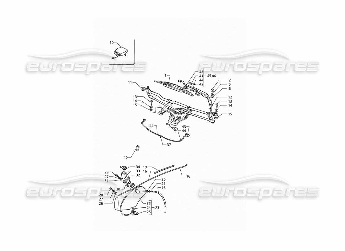 a part diagram from the maserati qtp v6 (1996) parts catalogue