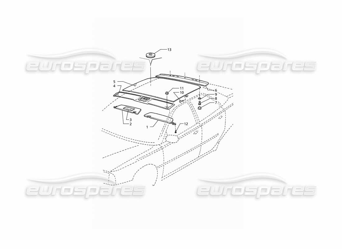 a part diagram from the maserati quattroporte (1996-2001) parts catalogue