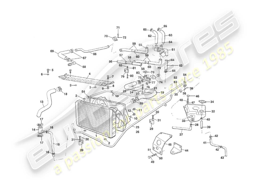 aston martin v8 virage (1999) water cooling system, volante, approx vin 60193 on part diagram