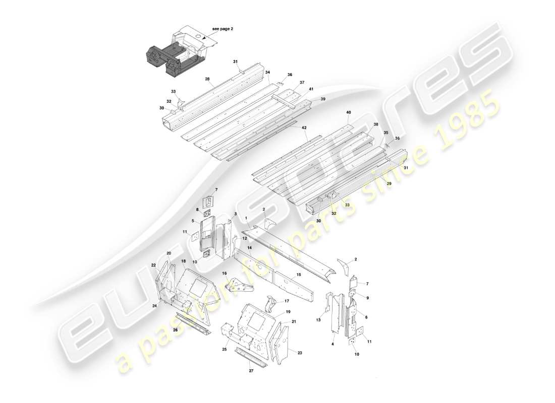 aston martin vanquish (2005) underbody 1 part diagram