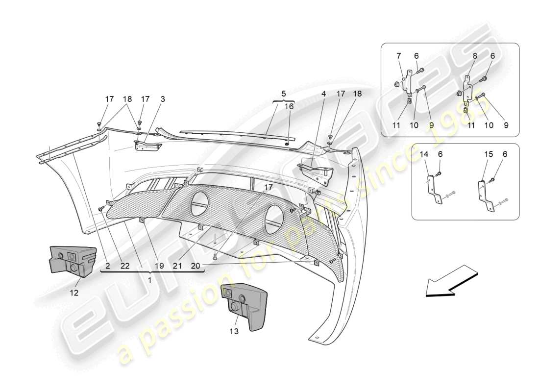 a part diagram from the maserati granturismo mc stradale (2012) parts catalogue