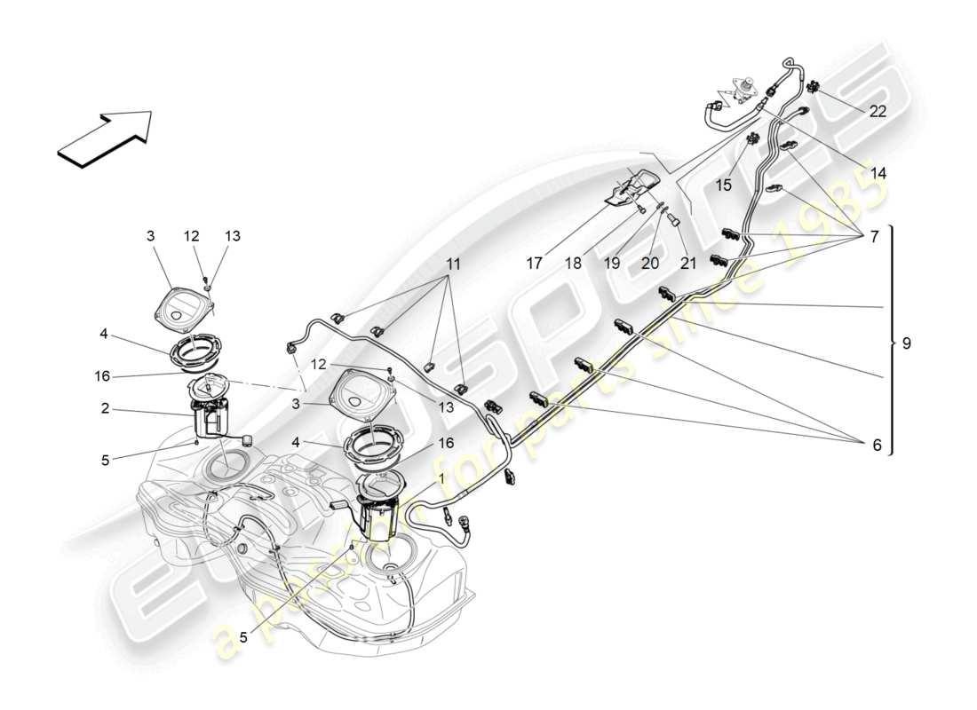 a part diagram from the maserati levante parts catalogue