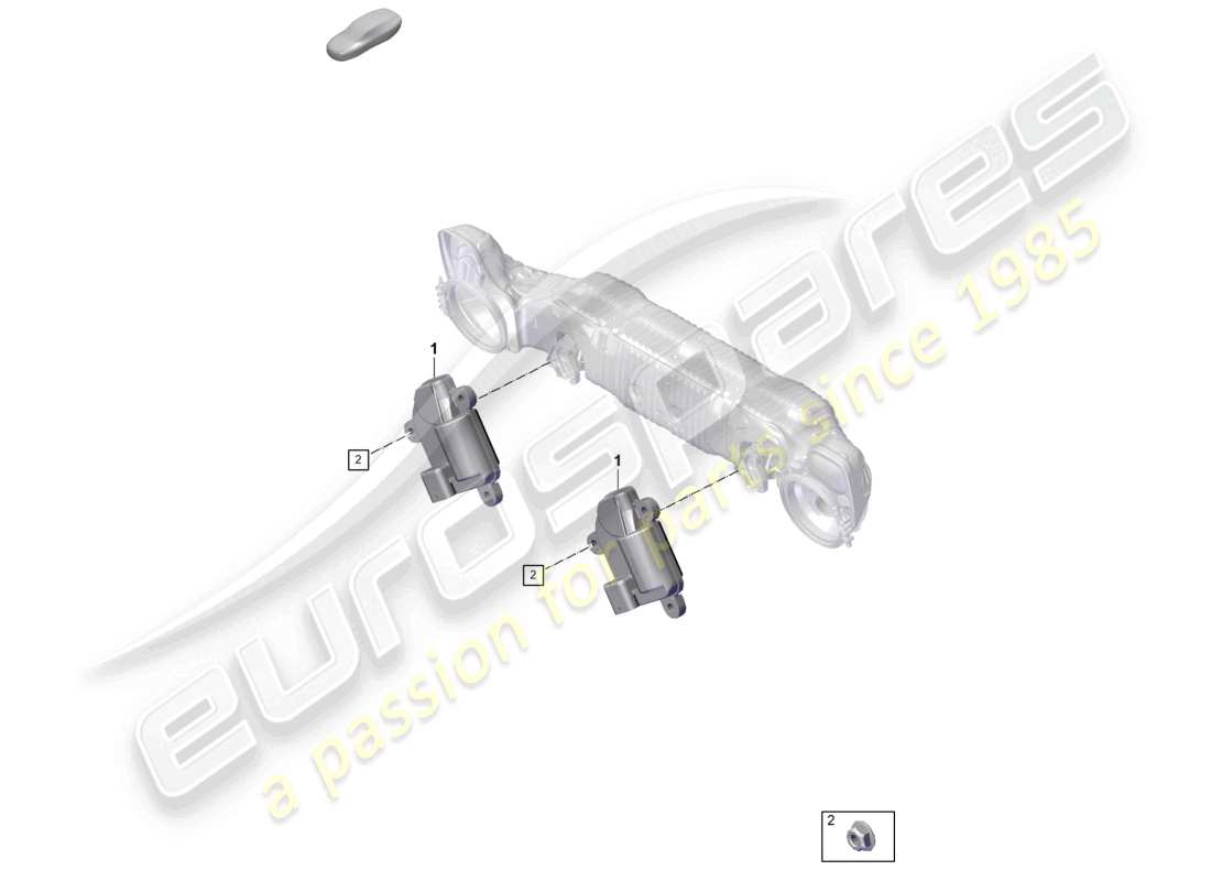 porsche 992 gt3/rs/st (2022) exhaust system throttle control element part diagram