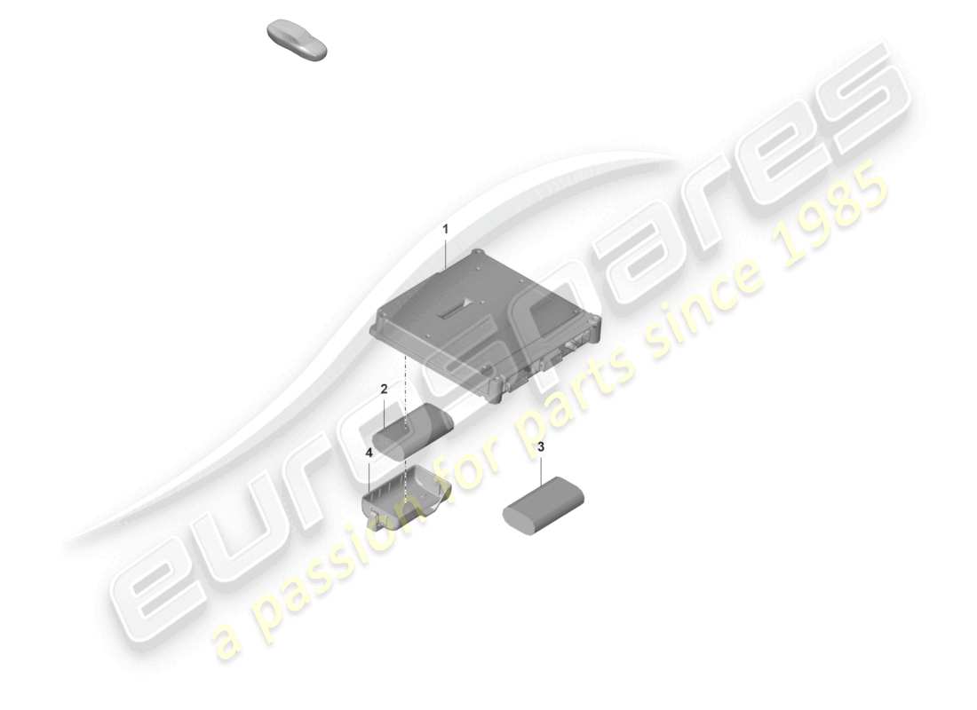 porsche 992 gt3/rs/st (2026) control unit for emerg. call module and communications unit part diagram