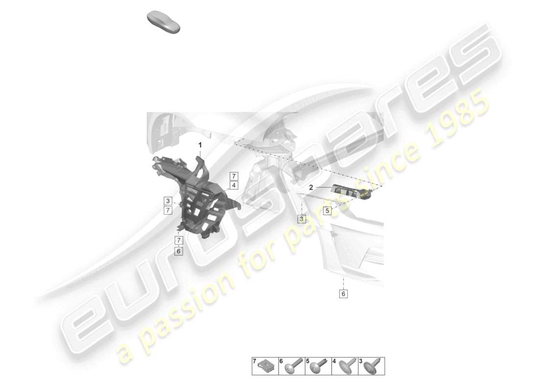 porsche 992 gt3/rs/st (2023) bumper rear fasteners gt3 rs part diagram