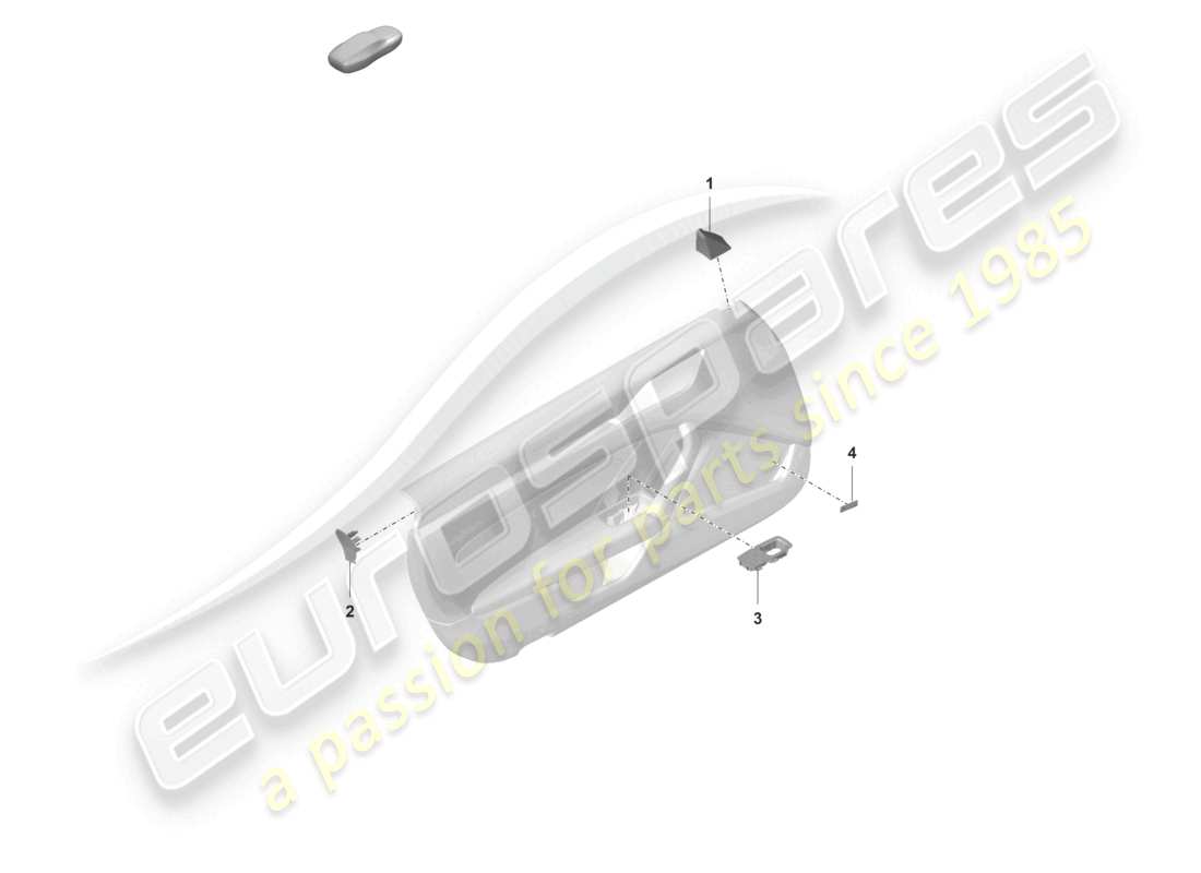 porsche 992 gt3/rs/st (2024) door panel accessories part diagram