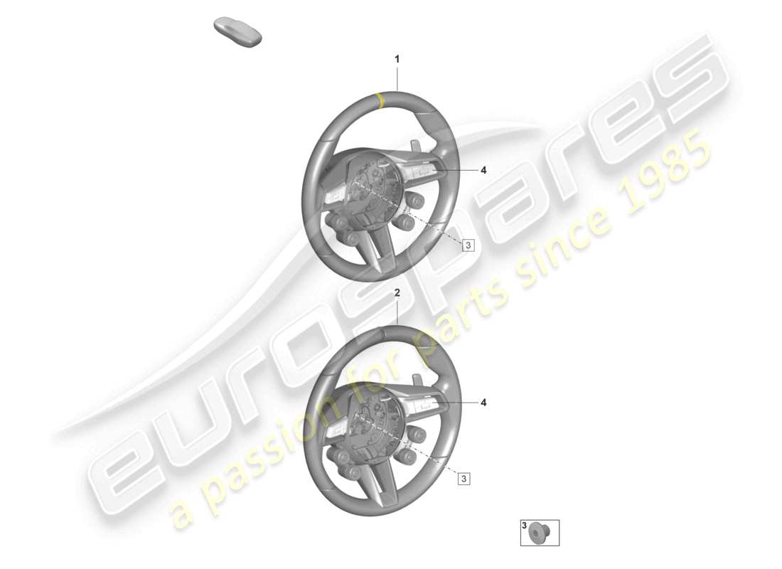 porsche 992 gt3/rs/st (2023) multifunction steering wheel gt3 rs - pdk - part diagram