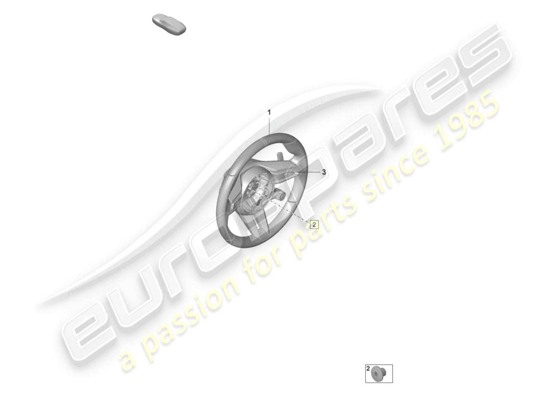 porsche 992 gt3/rs/st (2023) multifunction steering wheel leather - pdk - part diagram