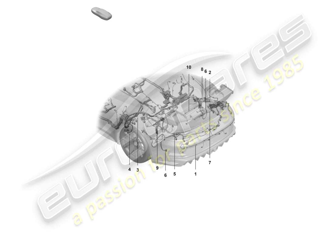 porsche 992 gt3/rs/st (2024) wire set rear end anti-locking brake syst. -abs- brake pad wear display rear axle part diagram