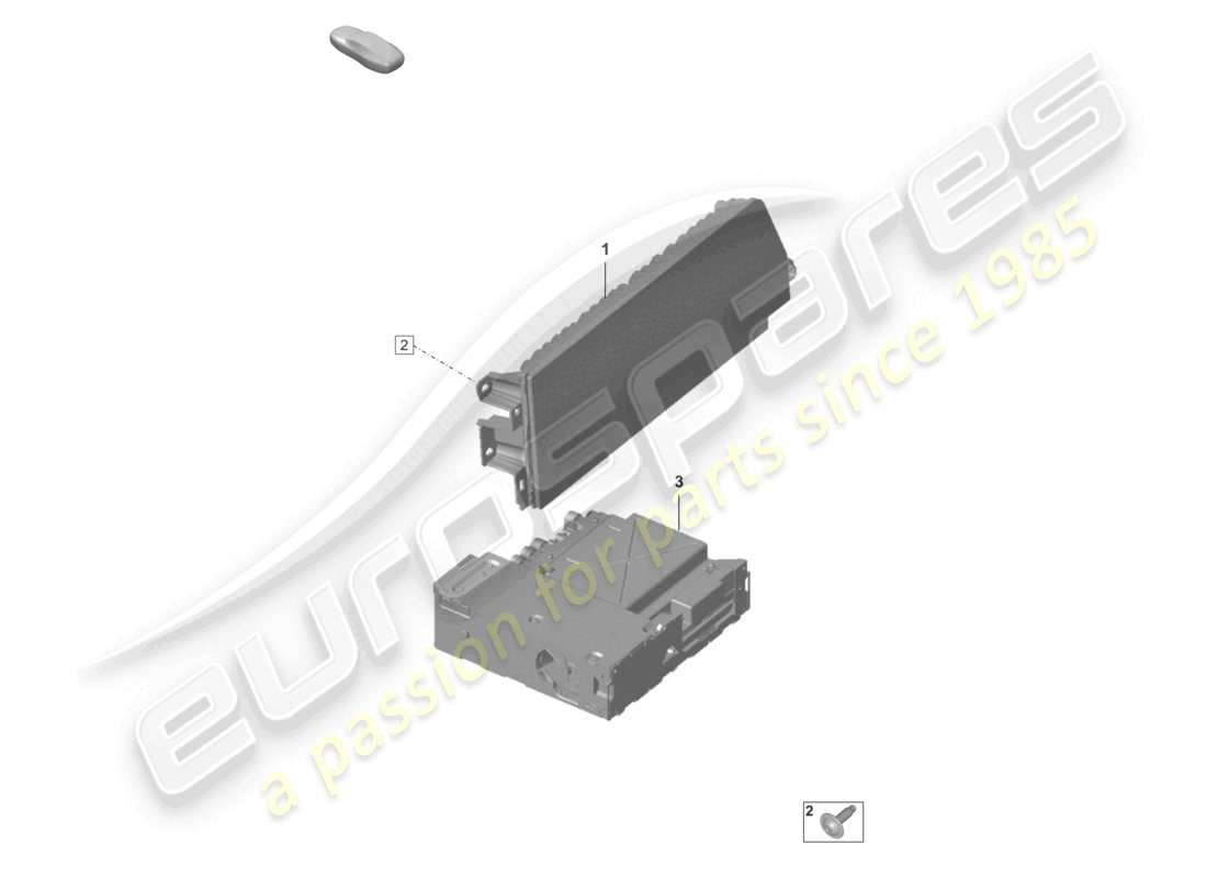 porsche 992 gt3/rs/st (2026) display central computer part diagram