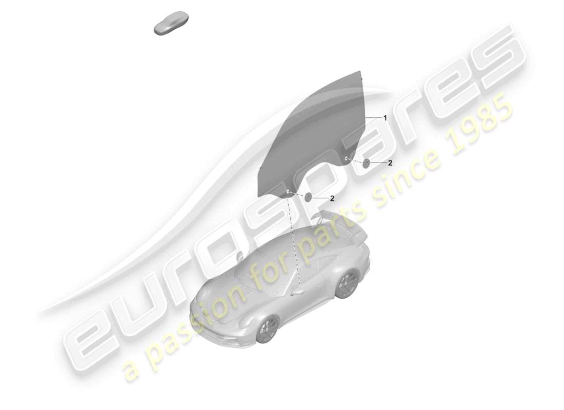 porsche 992 gt3/rs/st (2026) door window part diagram