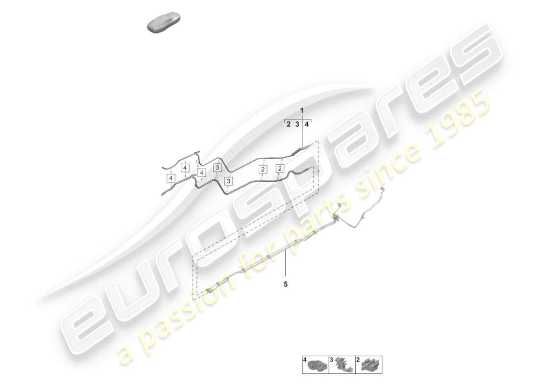 porsche 992 gt3/rs/st (2026) fuel line rear part diagram