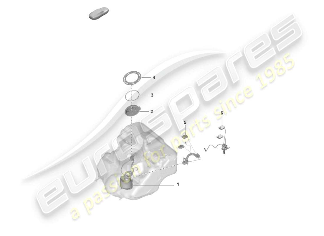 porsche 992 gt3/rs/st (2026) fuel pump sender for fuel gauge part diagram