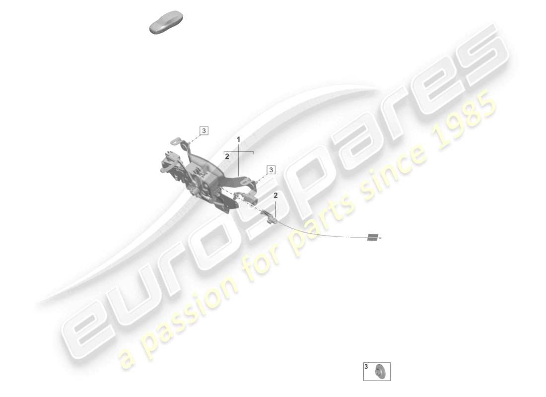 porsche 992 gt3/rs/st (2026) lock locking mechanism part diagram