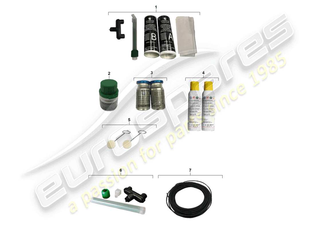 porsche 992 gt3/rs/st (2026) windscreen usa rear window 2 pack body adhesive part diagram