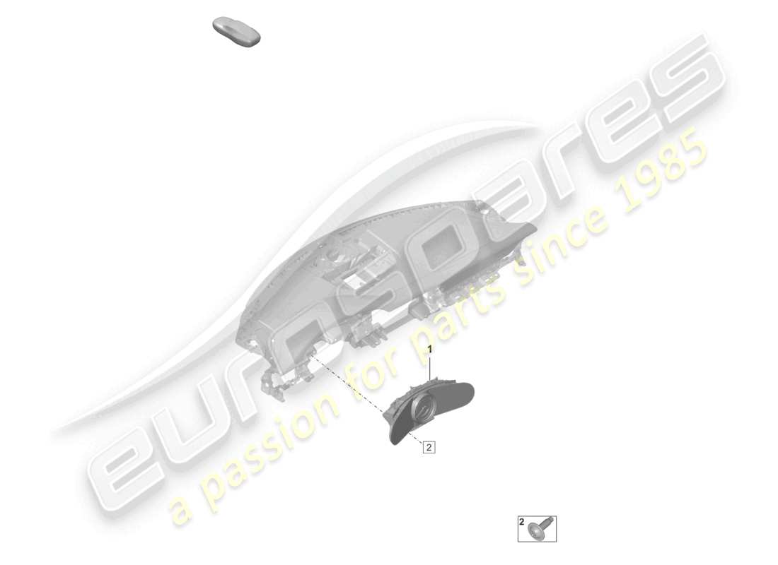 porsche 992 gt3/rs/st (2024) combi-instrument mph part diagram