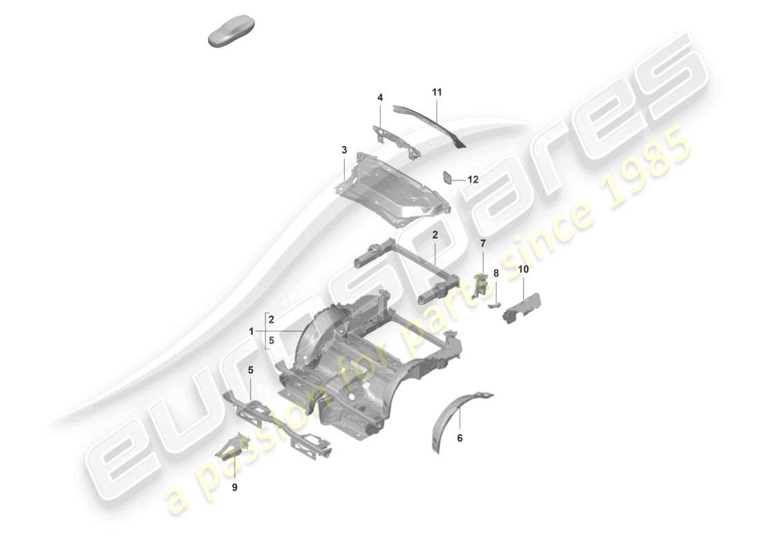 porsche 992 gt3/rs/st (2026) rear end part diagram